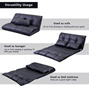 Pu leather floor chair adjustable sofa bed lounge floor mattress lazy man couch with pillows by La Spezia additional picture 11