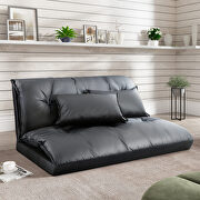 Pu leather floor chair adjustable sofa bed lounge floor mattress lazy man couch with pillows by La Spezia additional picture 13