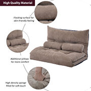 Light brown fabric adjustable folding futon lounge sofa by La Spezia additional picture 11
