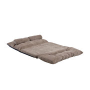 Light brown fabric adjustable folding futon lounge sofa by La Spezia additional picture 12