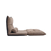 Light brown fabric adjustable folding futon lounge sofa by La Spezia additional picture 14