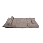Light brown fabric adjustable folding futon lounge sofa by La Spezia additional picture 15