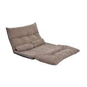 Light brown fabric adjustable folding futon lounge sofa by La Spezia additional picture 16