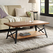 Solid wood tabletop rustic coffee table by La Spezia additional picture 3