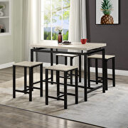 U_style counter height table with 4 chairs in beige/ black by La Spezia additional picture 11