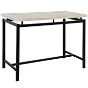U_style counter height table with 4 chairs in beige/ black by La Spezia additional picture 3