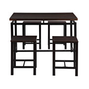 U_style counter height table with 4 chairs in espresso/ black by La Spezia additional picture 5
