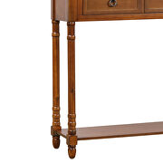 Antique walnut console table with drawers and long shelf rectangular by La Spezia additional picture 12