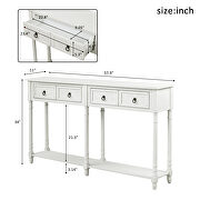 Antique white console table with drawers and long shelf rectangular by La Spezia additional picture 12
