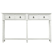 Antique white console table with drawers and long shelf rectangular by La Spezia additional picture 14