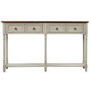 Antique gray console table with drawers and long shelf rectangular by La Spezia additional picture 2