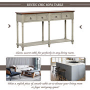 Antique gray console table with drawers and long shelf rectangular by La Spezia additional picture 11