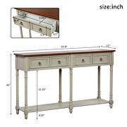 Antique gray console table with drawers and long shelf rectangular by La Spezia additional picture 12