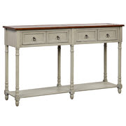Antique gray console table with drawers and long shelf rectangular by La Spezia additional picture 13
