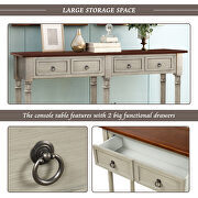 Antique gray console table with drawers and long shelf rectangular by La Spezia additional picture 9