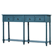 Antique navy console table with drawers and long shelf rectangular by La Spezia additional picture 13