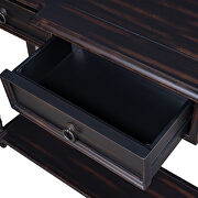 Espresso console table with projecting drawers and long shelf by La Spezia additional picture 2