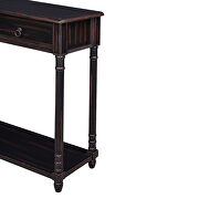 Espresso console table with projecting drawers and long shelf by La Spezia additional picture 6