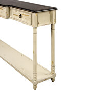 Beige console table with projecting drawers and long shelf by La Spezia additional picture 3