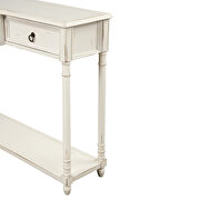 Antique white console table with projecting drawers and long shelf by La Spezia additional picture 2