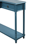 Antique navy console table with projecting drawers and long shelf by La Spezia additional picture 2