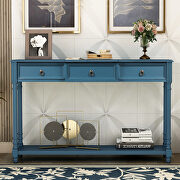 Antique navy console table with projecting drawers and long shelf by La Spezia additional picture 4