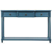 Antique navy console table with projecting drawers and long shelf by La Spezia additional picture 6