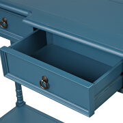 Antique navy console table with projecting drawers and long shelf by La Spezia additional picture 7