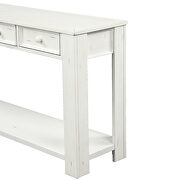 Antique white console table for entryway hallway sofa table by La Spezia additional picture 11