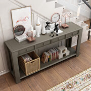Khaki console table for entryway hallway sofa table by La Spezia additional picture 3