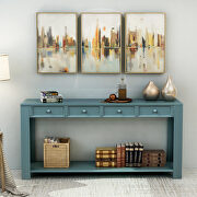 Dark blue wash console table for entryway hallway sofa table by La Spezia additional picture 5