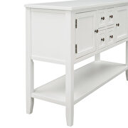 White cambridge series buffet sideboard console table with bottom shelf by La Spezia additional picture 11