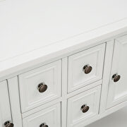 White cambridge series buffet sideboard console table with bottom shelf by La Spezia additional picture 12