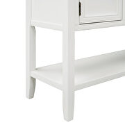 White cambridge series buffet sideboard console table with bottom shelf by La Spezia additional picture 14