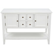 White cambridge series buffet sideboard console table with bottom shelf by La Spezia additional picture 3