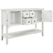 White cambridge series buffet sideboard console table with bottom shelf by La Spezia additional picture 5
