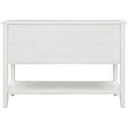 White cambridge series buffet sideboard console table with bottom shelf by La Spezia additional picture 6