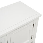 White cambridge series buffet sideboard console table with bottom shelf by La Spezia additional picture 7