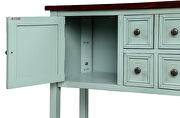 Retro blue cambridge series buffet sideboard console table with bottom shelf additional photo 2 of 16