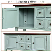 Retro blue cambridge series buffet sideboard console table with bottom shelf by La Spezia additional picture 14