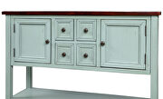 Retro blue cambridge series buffet sideboard console table with bottom shelf by La Spezia additional picture 3