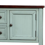 Retro blue cambridge series buffet sideboard console table with bottom shelf additional photo 4 of 16