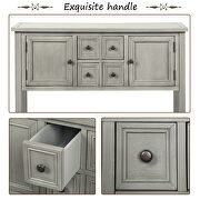 Antique gray cambridge series buffet sideboard console table with bottom shelf by La Spezia additional picture 13