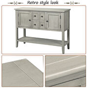 Antique gray cambridge series buffet sideboard console table with bottom shelf by La Spezia additional picture 14