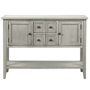 Antique gray cambridge series buffet sideboard console table with bottom shelf by La Spezia additional picture 8