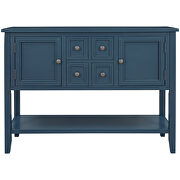Light navy cambridge series buffet sideboard console table with bottom shelf by La Spezia additional picture 2