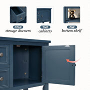 Light navy cambridge series buffet sideboard console table with bottom shelf by La Spezia additional picture 20