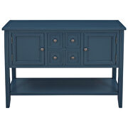Light navy cambridge series buffet sideboard console table with bottom shelf by La Spezia additional picture 3