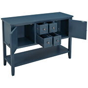 Light navy cambridge series buffet sideboard console table with bottom shelf by La Spezia additional picture 6