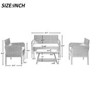 U-style 4 piece rattan sofa seating group with cushions by La Spezia additional picture 10